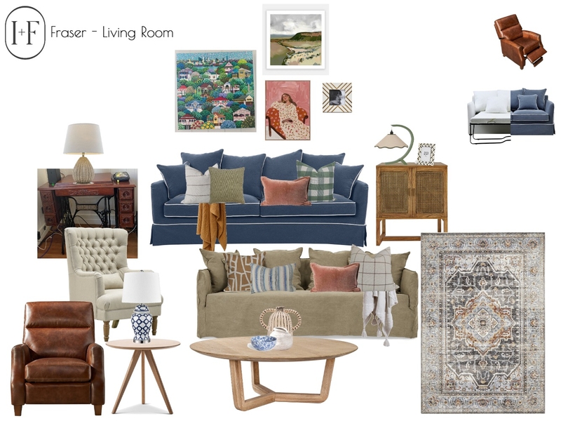 Fraser - Living space Mood Board by Ivy + Finch Design on Style Sourcebook