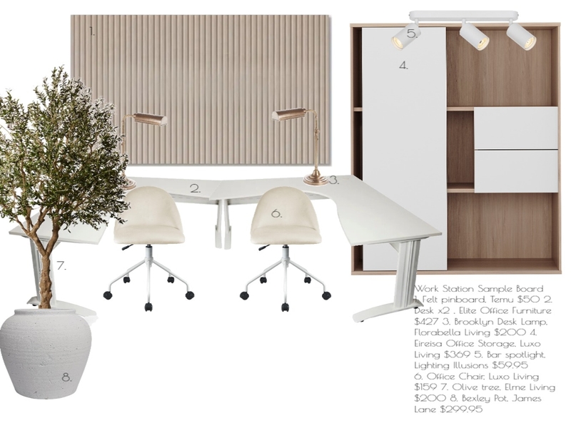 Work Station Sample Board Mood Board by houseofrein on Style Sourcebook