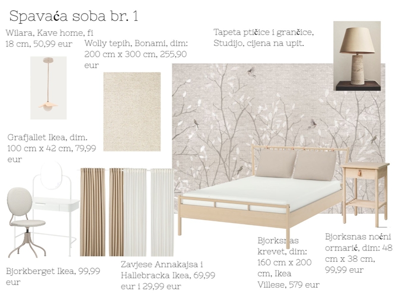 Spavaća soba br. 1 sANDRA Mood Board by acikovic on Style Sourcebook