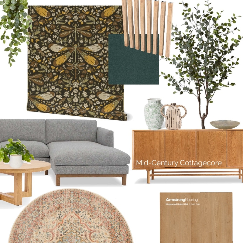 Mid-Century Cottagecore Mood Board by Caroline Rausch Design on Style Sourcebook