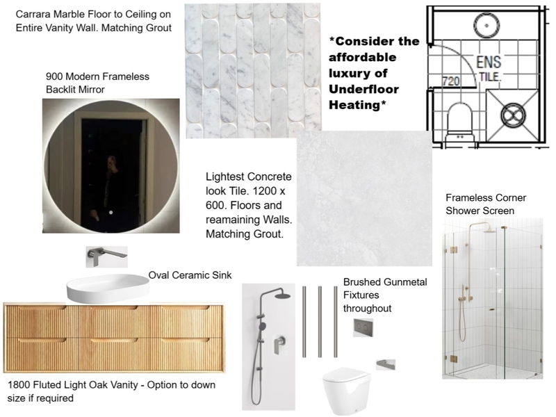 Marks Downstairs Ensuite Mood Board by staged design on Style Sourcebook