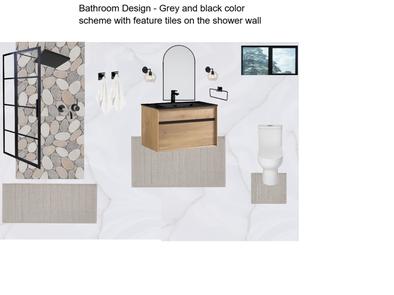 Lindies Residence- Grey and Black bathroom Mood Board by Asma Murekatete on Style Sourcebook