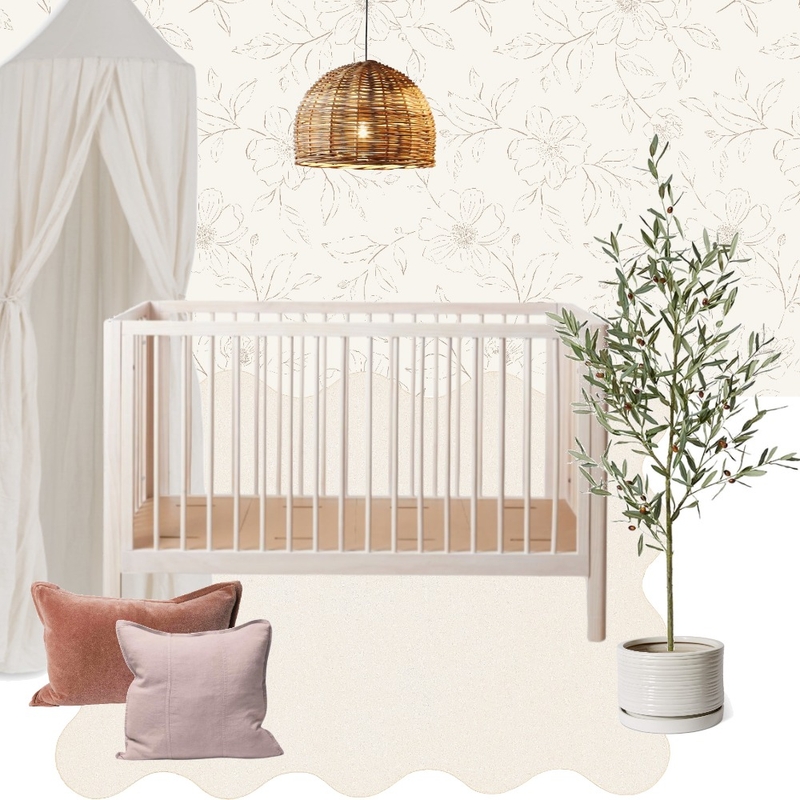 Baby Girl Nursery - Peony Wallpaper Mood Board by erin__kendal on Style Sourcebook