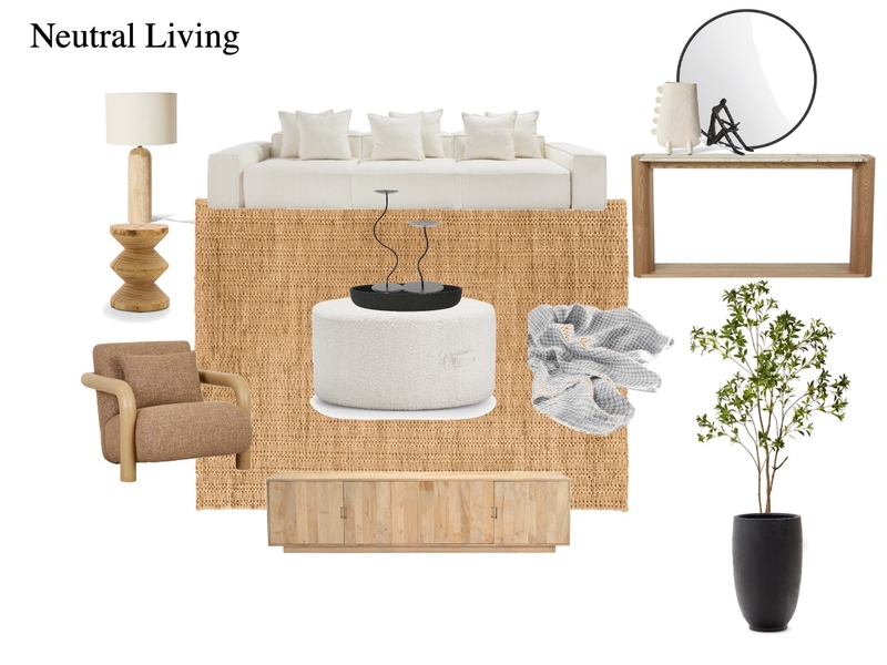 Neutral Living Mood Board by NookNest Pty Ltd on Style Sourcebook
