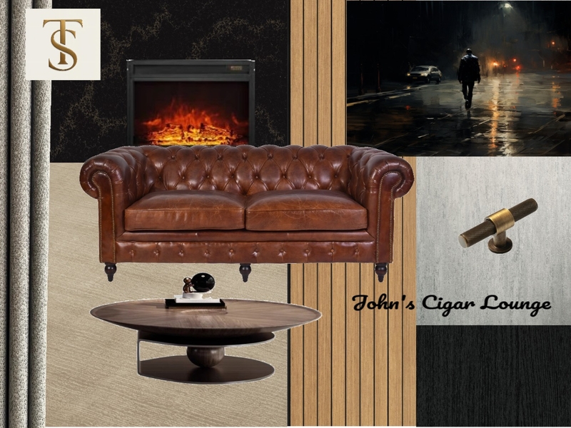 Cigar Bar Interior Design Mood Board by Timeless Synergy Studio