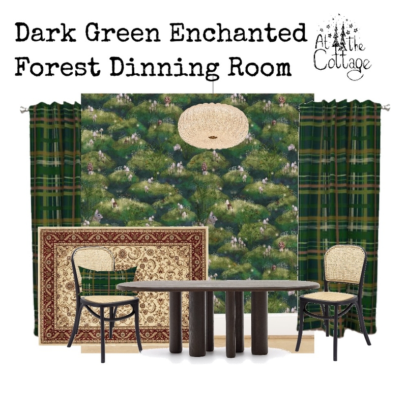 Dark Green Forest Dinning Room Mood Board by At the Cottage by Megan Martin on Style Sourcebook
