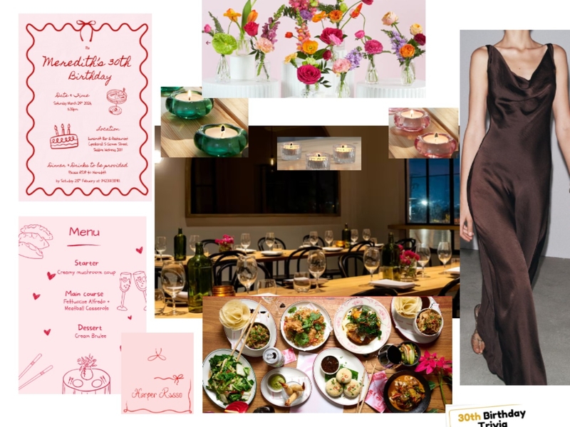 30th  Birthday Vibe Mood Board by meredithkselman@gmail.com on Style Sourcebook