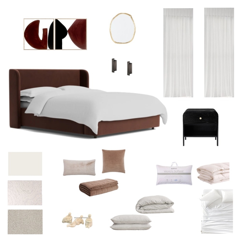 Module 9 Part A Master Bedroom Mood Board by natalieenlund@gmail.com on Style Sourcebook