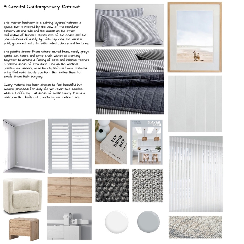 MOOD BOARD - Karen + Ryan Blue tones Mood Board by Hayley Parker on Style Sourcebook