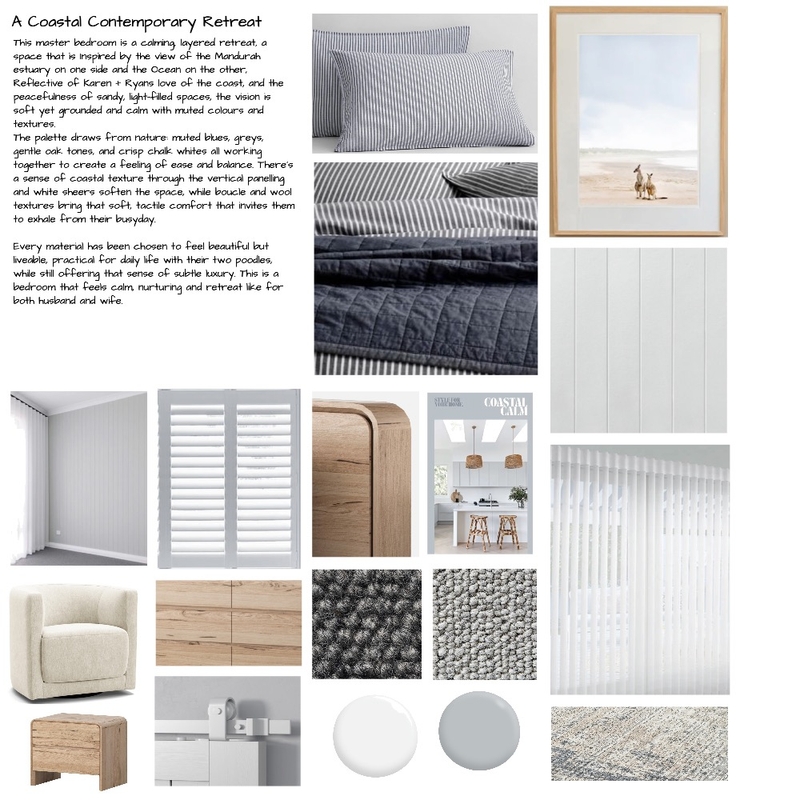 MOOD BOARD - Karen + Ryan Blue tones Mood Board by Hayley Parker on Style Sourcebook