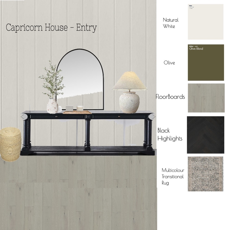 Capricorn House Entry Mood Board by Davidson Designs on Style Sourcebook