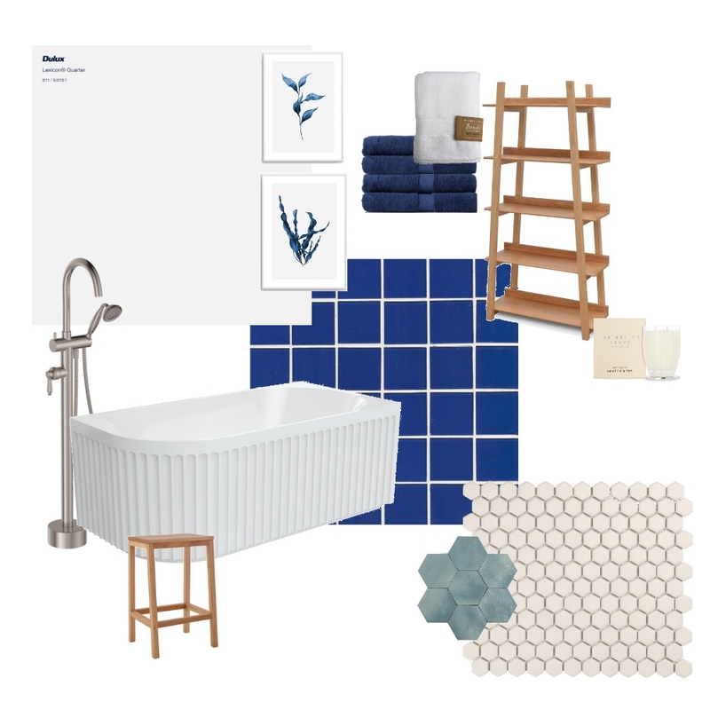 Coastal Blues Bathroom Mood Board by Fienza on Style Sourcebook
