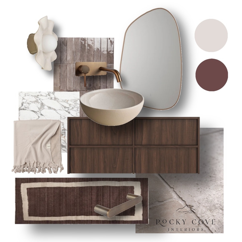 Plum powder room Mood Board by Rocky Cove Interiors on Style Sourcebook