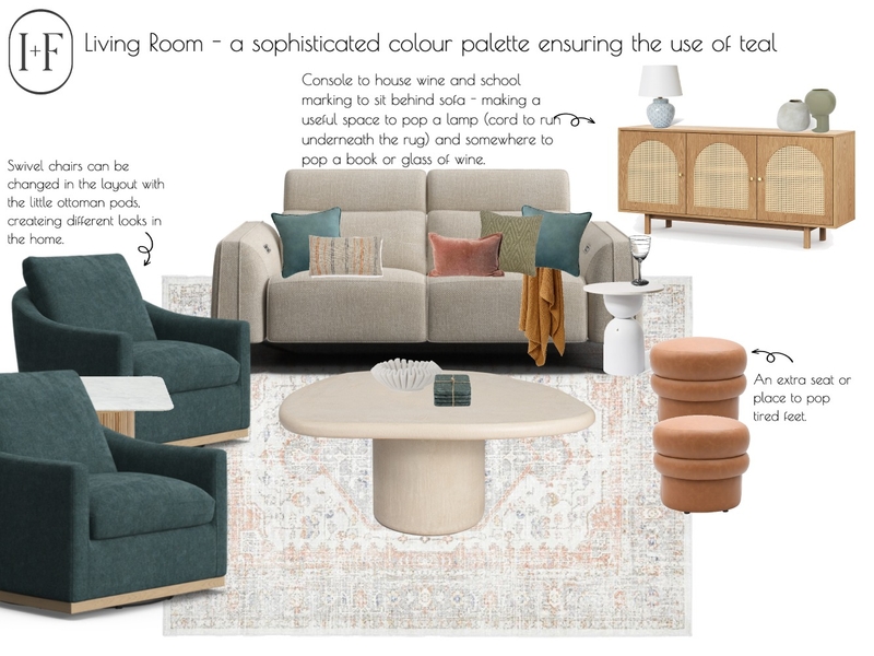 Living room Mood Board by Ivy + Finch Design on Style Sourcebook