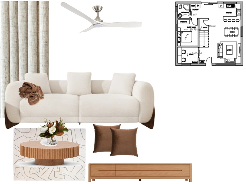 Sample Board / Living Room Mood Board by fidele on Style Sourcebook