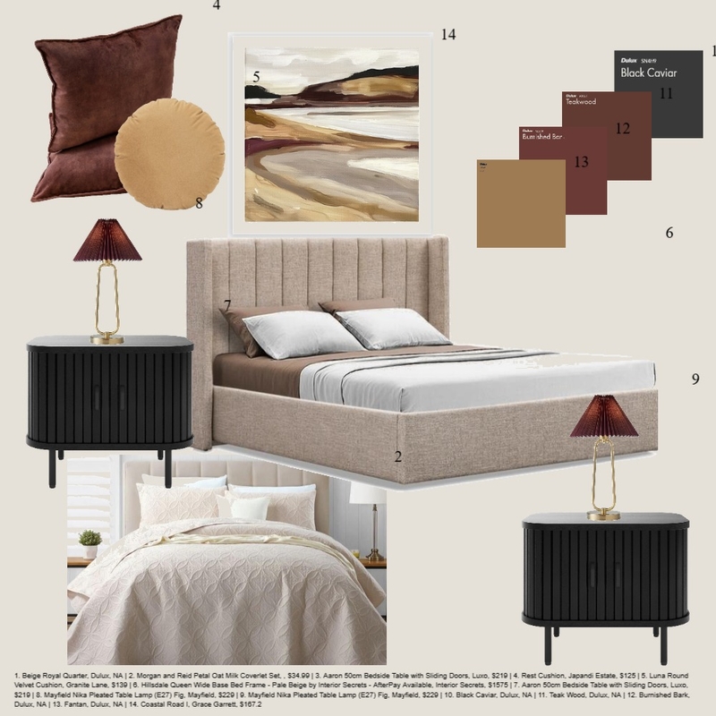 Earthy Guest Bedroom Mood Board by carinatidy@gmail.com on Style Sourcebook