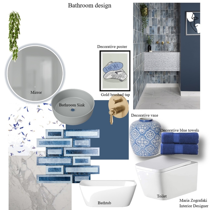 bathroom Interior Design Mood Board by mariazografaki bathroom Interior Design Mood Board by mariazografaki