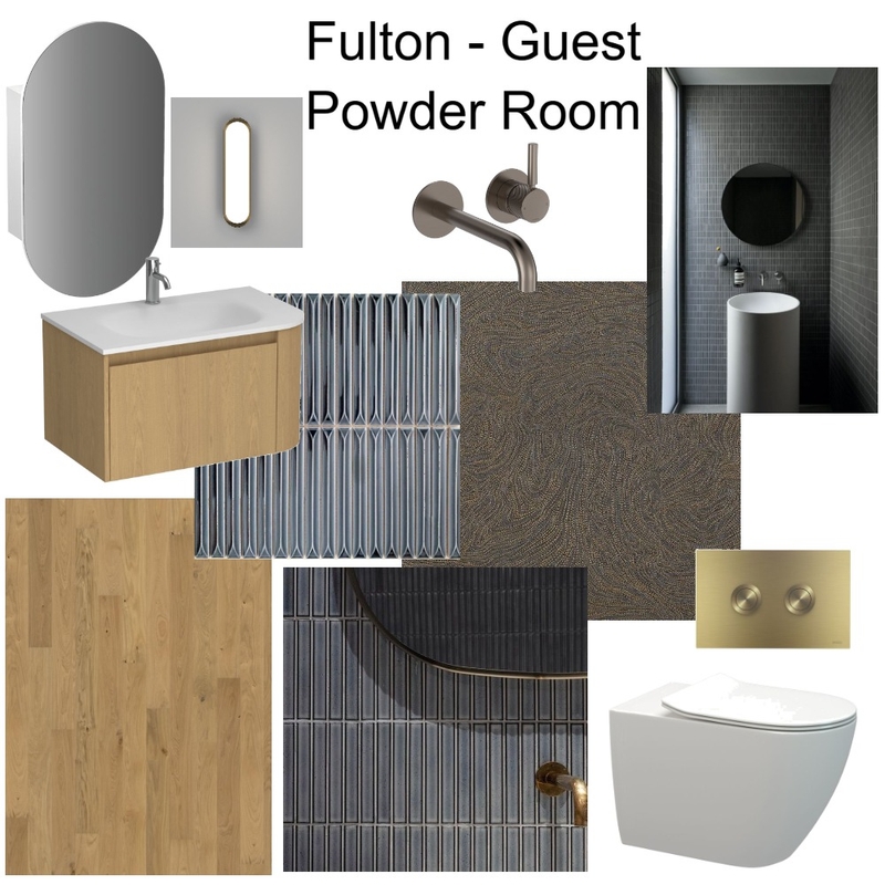 Fulton Apartment - Guest Powder Room Mood Board by JJID Interiors on Style Sourcebook