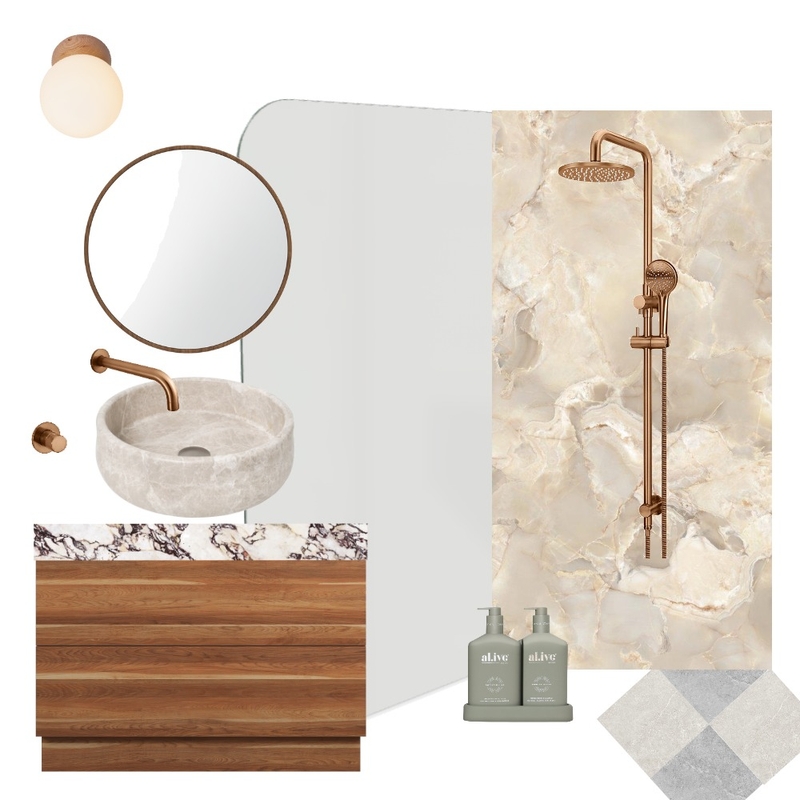 Bathroom - Warm Stone textures Mood Board by Kayrener on Style Sourcebook