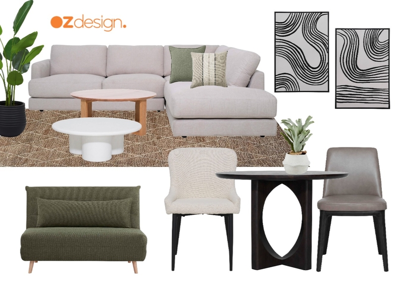 Living and Dining Interior Design Mood Board by Oz Design Furniture