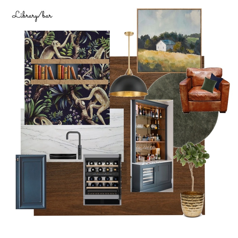 Bar area and Library Mood Board by Lorna B on Style Sourcebook