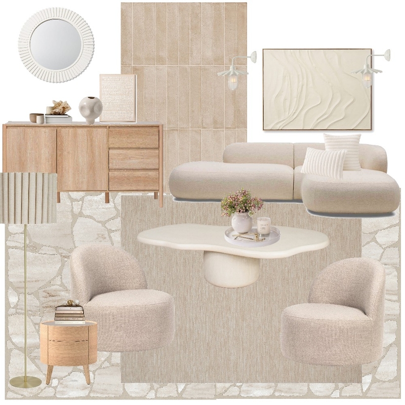 Steph & Gian Birch Flax Mood Board by Unitex Rugs on Style Sourcebook