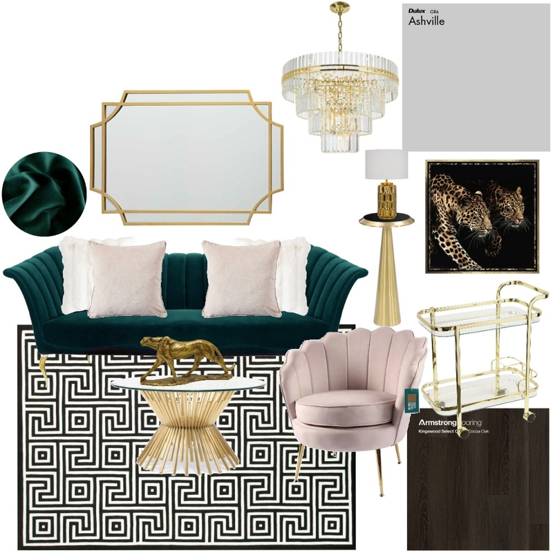Hollywood Regency Mood Board by Alicedev on Style Sourcebook