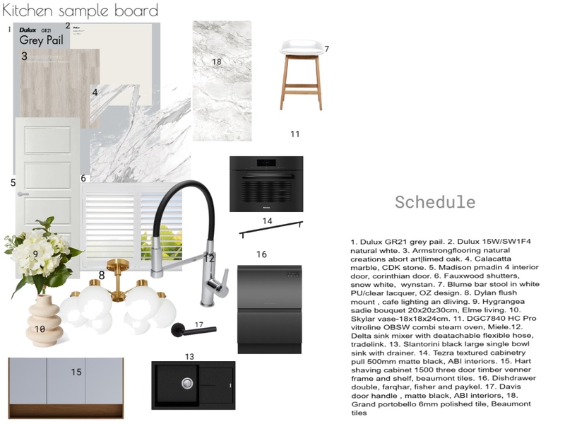 kitchen sample board Mood Board by Vicky Moetjie on Style Sourcebook