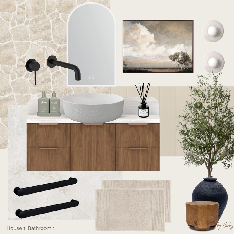 The Block House 1 - Bathroom 1 - By Carley Mood Board by Carley & Co. Design on Style Sourcebook