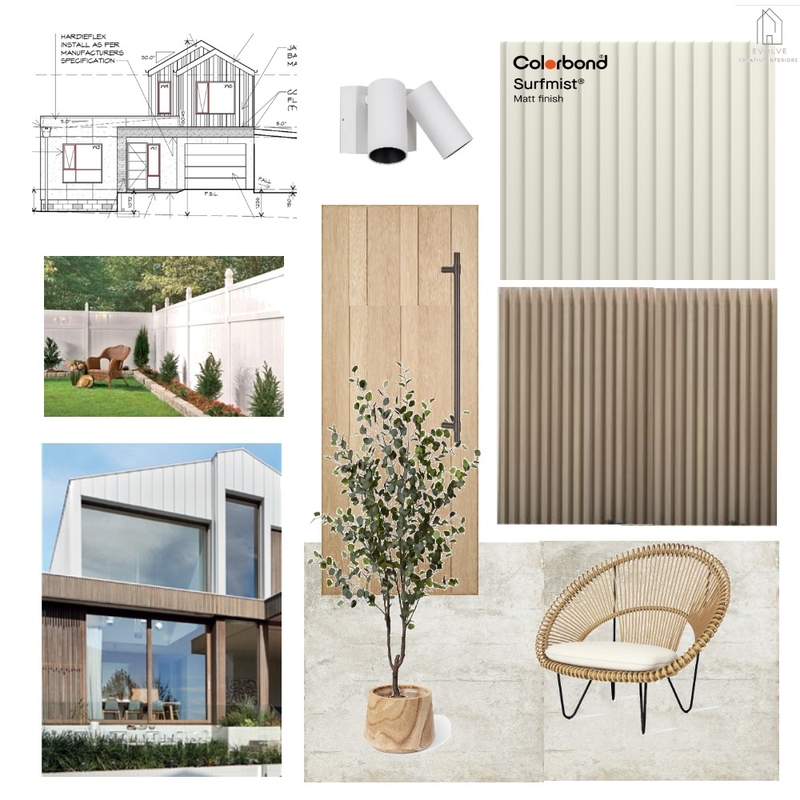 Regina New Build external Mood Board by Evolve Creative Interiors on Style Sourcebook