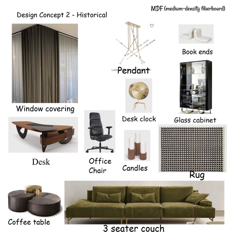 Design Concept 2 - Historical Mood Board by Antoniette on Style Sourcebook