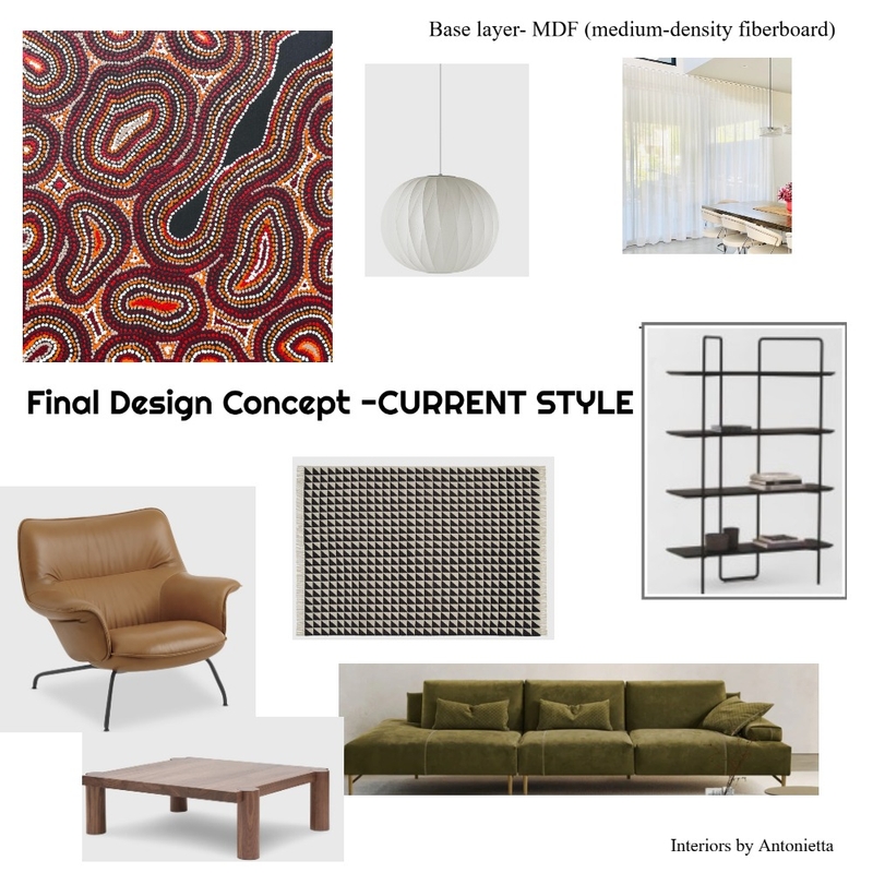 Final design concept Mood Board by Antoniette on Style Sourcebook