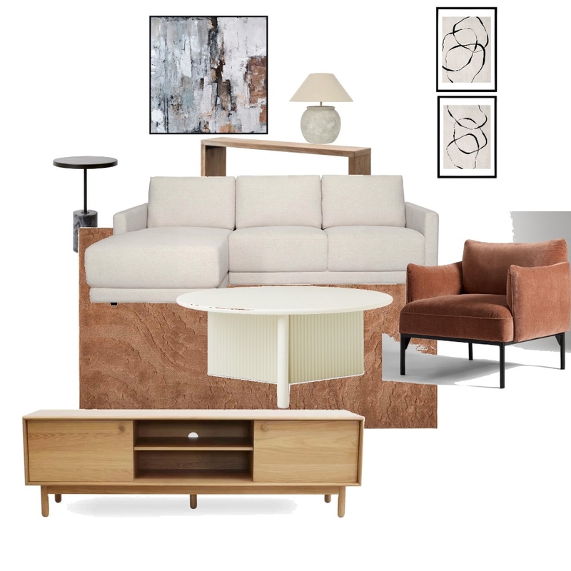 Lounge Room - Terracotta Mood Board by MEL MAR DESIGN on Style Sourcebook