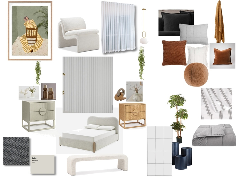 Guest Bedroom Rust - Option 1A - Castlery Rochelle Bed - White Slats Mood Board by alexk.gc24 on Style Sourcebook