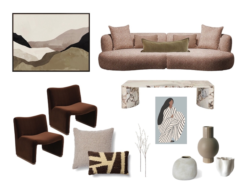Mocha Moody Interior Design Mood Board by hauss of styling