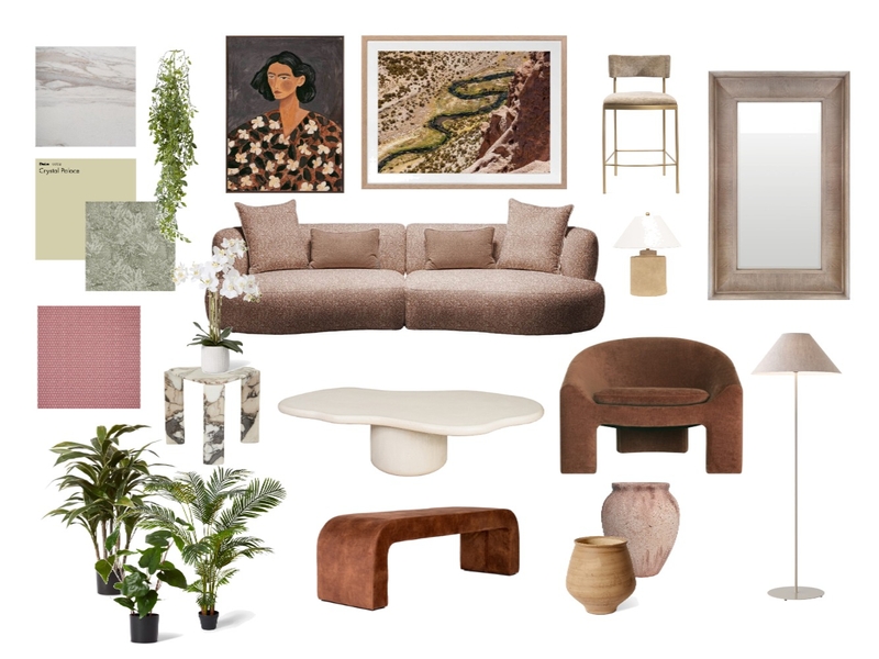 Green earthy Livingroom Mood Board by yassmenyousef on Style Sourcebook