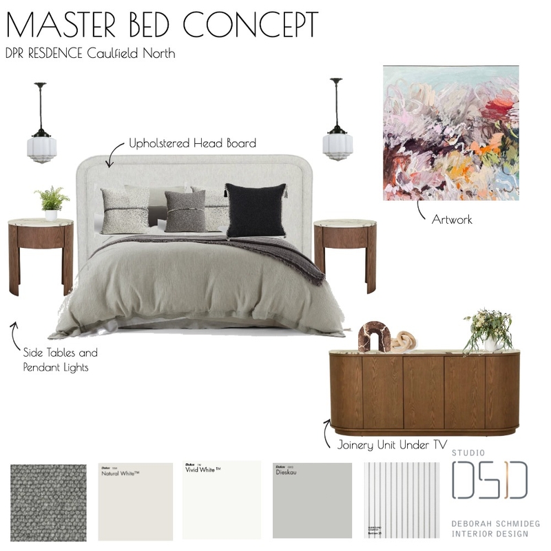MASTER BED CONCEPT -DPR RESIDENCE Mood Board by DSID on Style Sourcebook