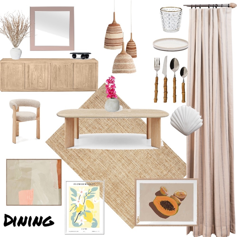 Boho Dining Mood Board by Haninha on Style Sourcebook