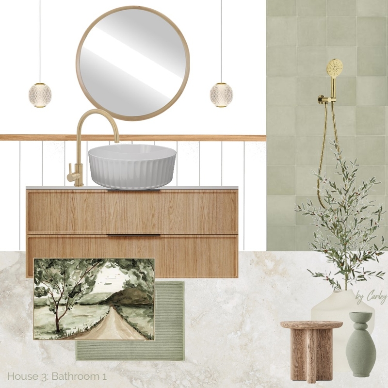 The Block House 3 Bathroom, Week 1 - By Carley Mood Board by Carley & Co. Design on Style Sourcebook