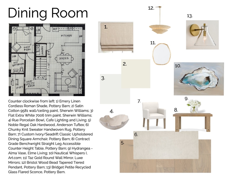 Dining Room Sample Board Mood Board by emohr9@gmail.com on Style Sourcebook