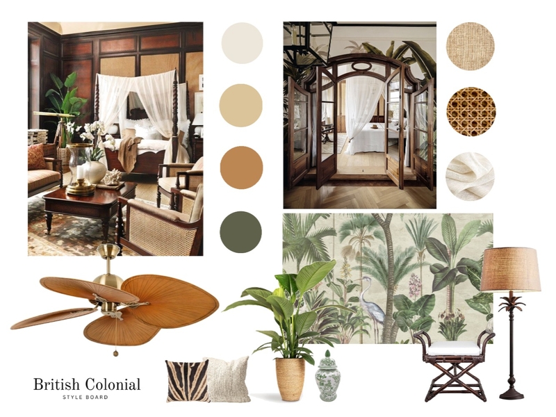 British Colonial Mood Board by Renee Wratih on Style Sourcebook