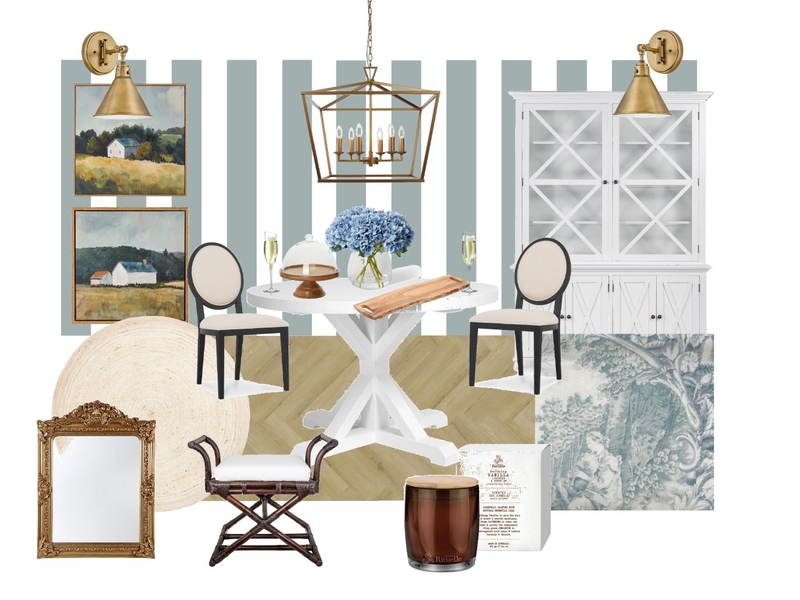 French Provincial Dining Room Sample Board Mood Board by Nicola Vanessa on Style Sourcebook
