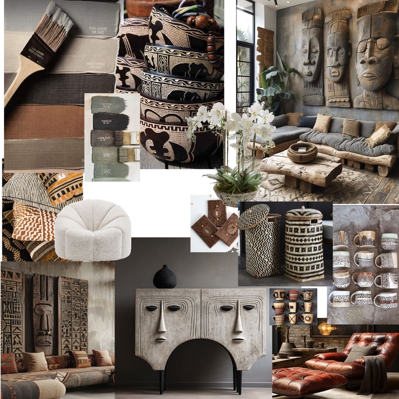 African Elegance Mood Board by designbysic on Style Sourcebook