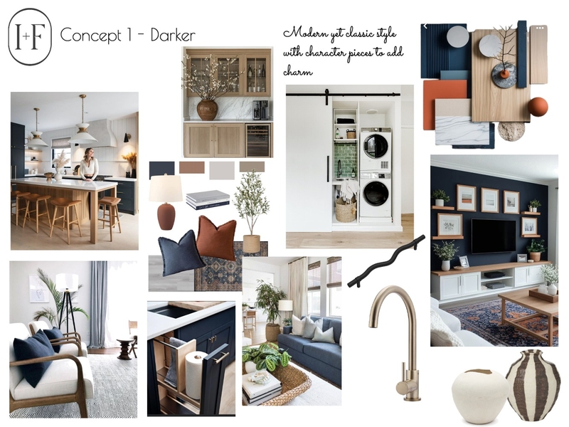 Concept 1 darker Mood Board by Ivy + Finch Design on Style Sourcebook