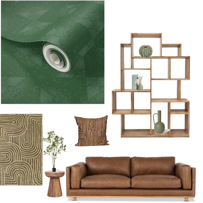 Hunter Green Distressed Wallpaper Mood Board by traceyleighmachher on Style Sourcebook