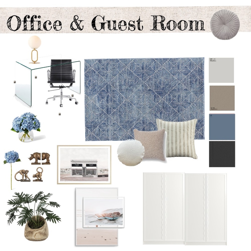 Office & Guest Room (Blue-Glas) Mood Board by Swanella on Style Sourcebook