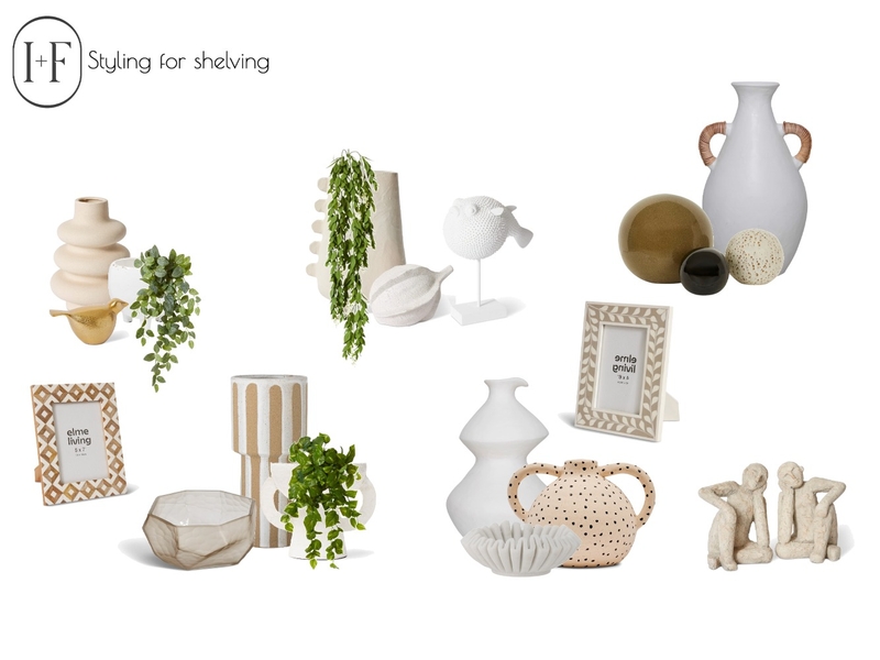 Bookshelf styling Mood Board by Ivy + Finch Design on Style Sourcebook