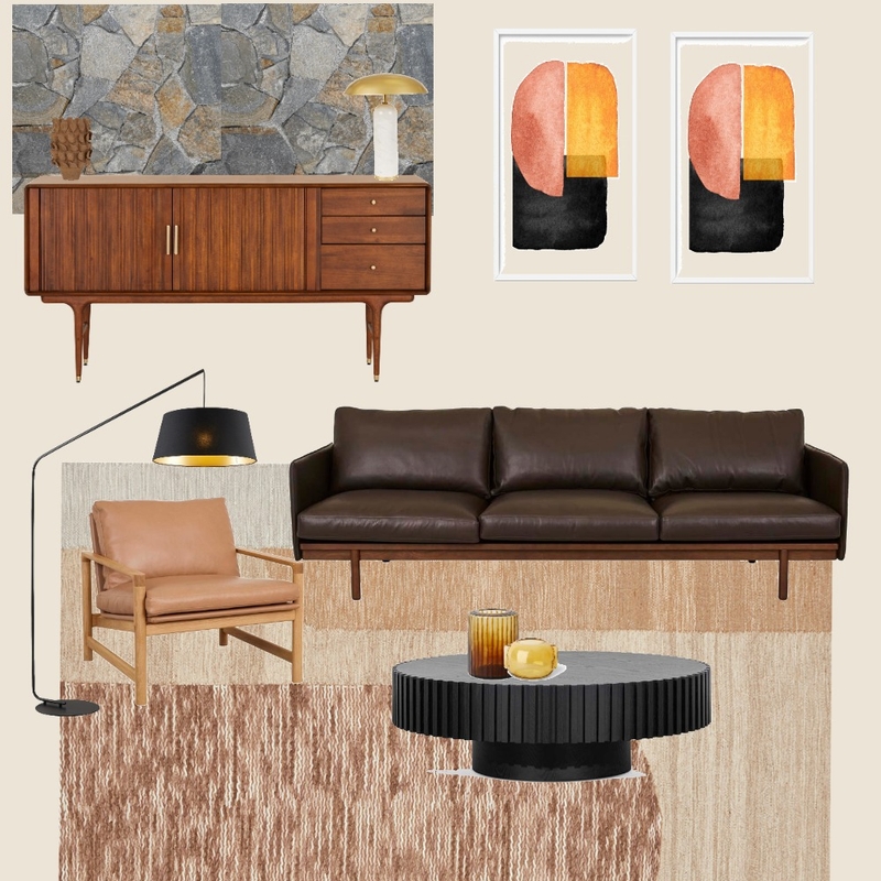 Mid Century Modern Living Mood Board by interiorsbyleesh@gmail.com on Style Sourcebook