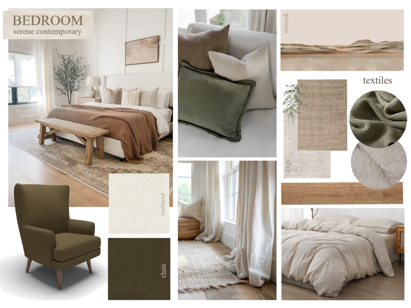 Serene Contemporary Bedroom Mood Board by RACHMCEACHRAN on Style Sourcebook