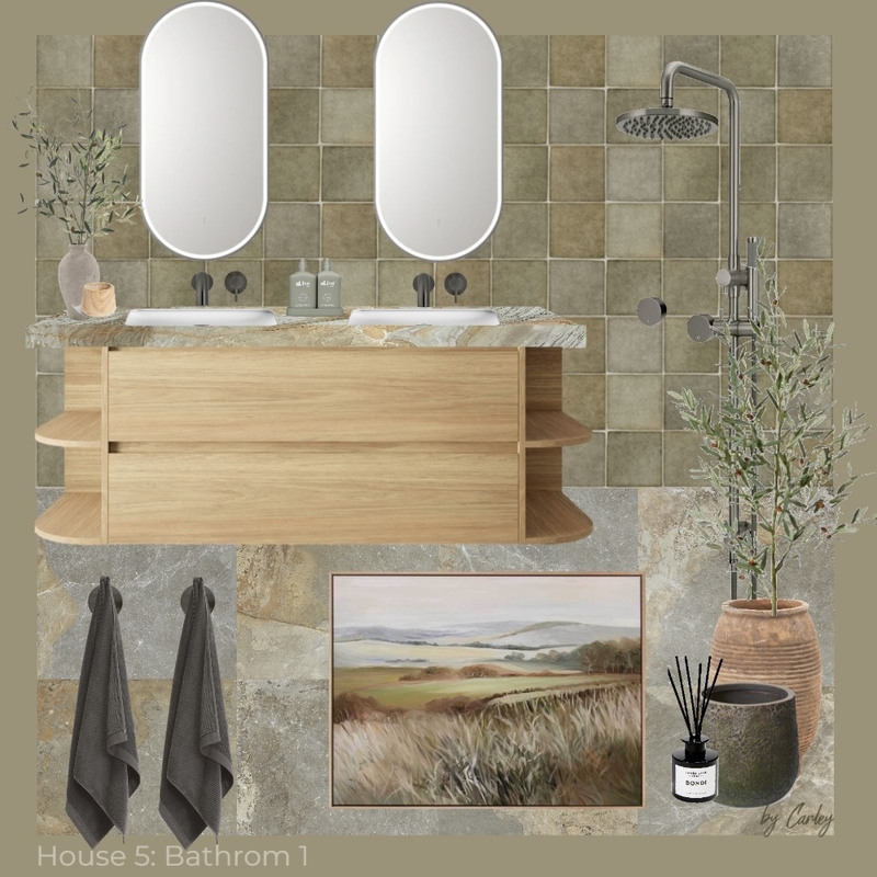 The Block House 5 Bathroom, Week 1 - By Carley Mood Board by Carley & Co. Design on Style Sourcebook